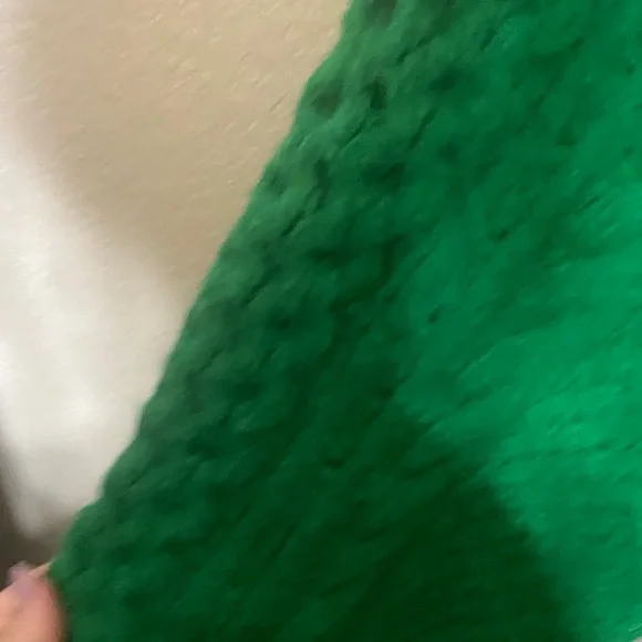 J. Crew Vibrant Green Cable Knit Cardigan wool blend - Picture 5 of 5